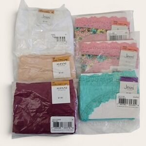 Jenni Alfani Intimates Women Plus Size Panty Bundle 6pk XXL 3X XXXL Lace Floral